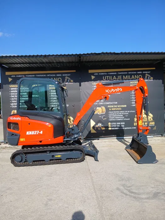 Miniexcavator Kubota KX27 an 2020 – 2700 kg, 4 cilindri
